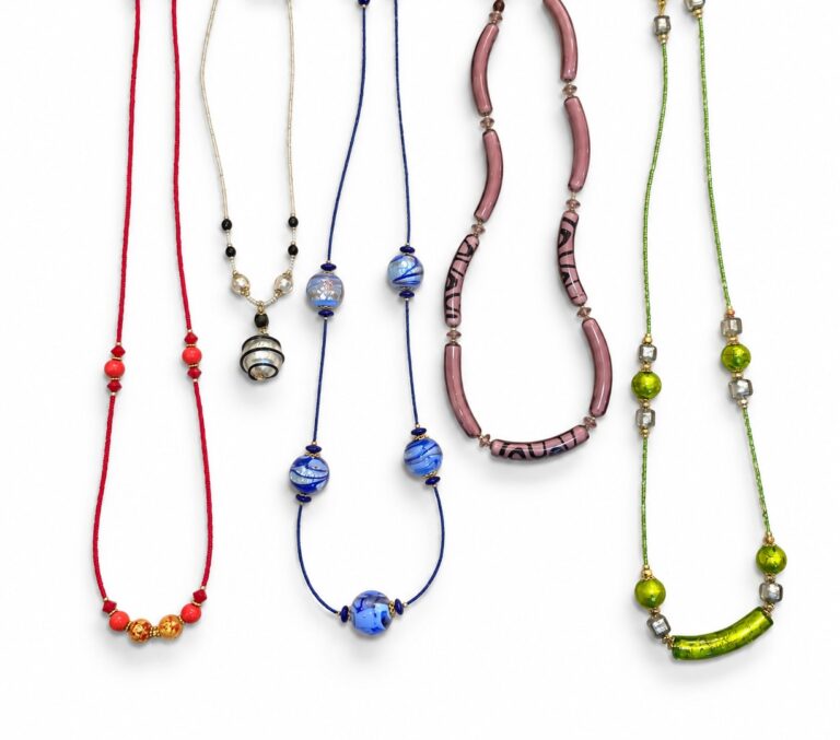 Custom order of handcrafted Venetian glass necklaces
